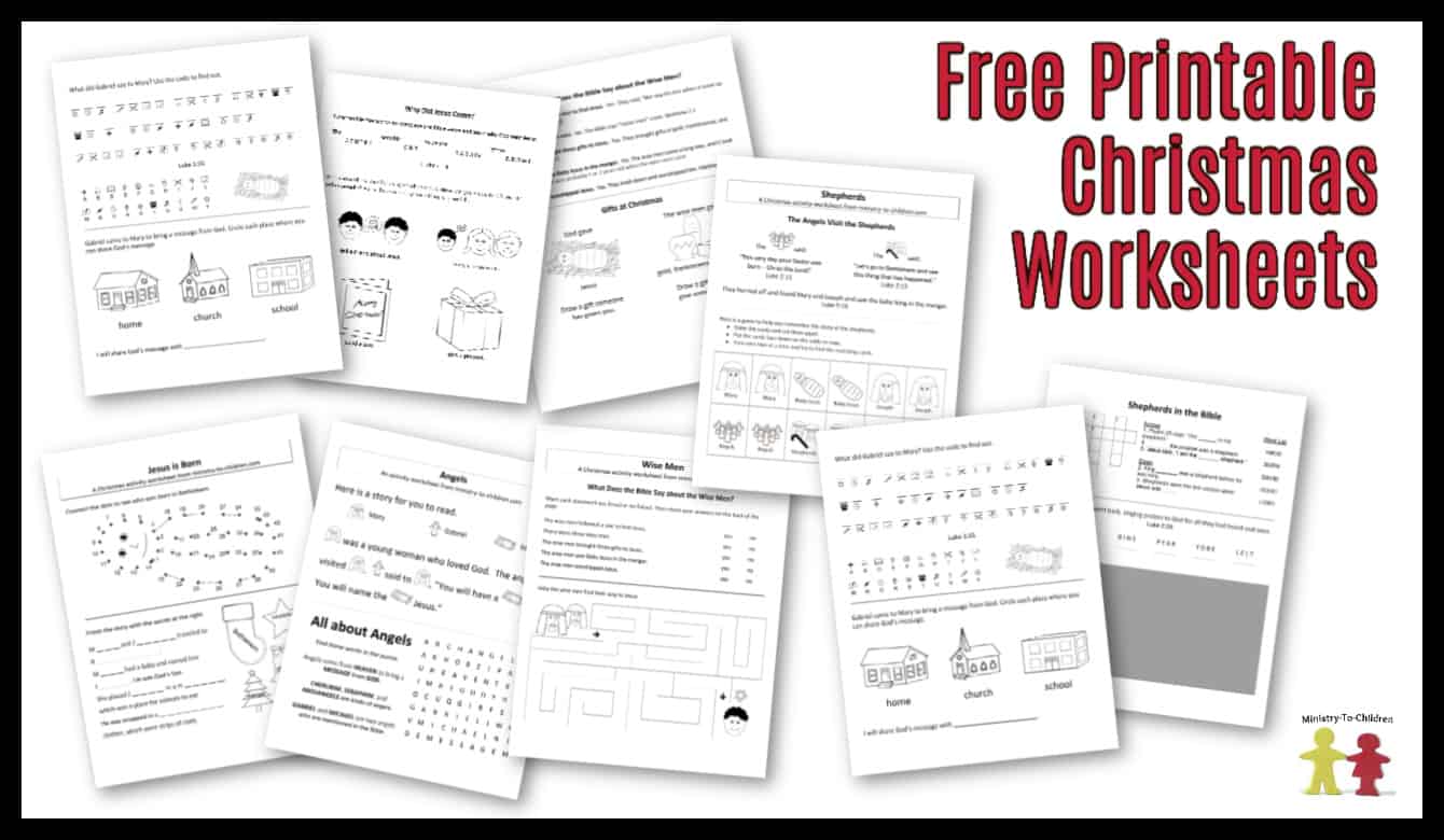 free christmas worksheets for kids (free printable activity sheets)